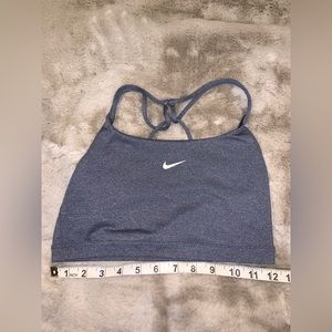 🥰SOLD🥰Size small grey and blue Nike sports bra. Cute criss cross back detail.